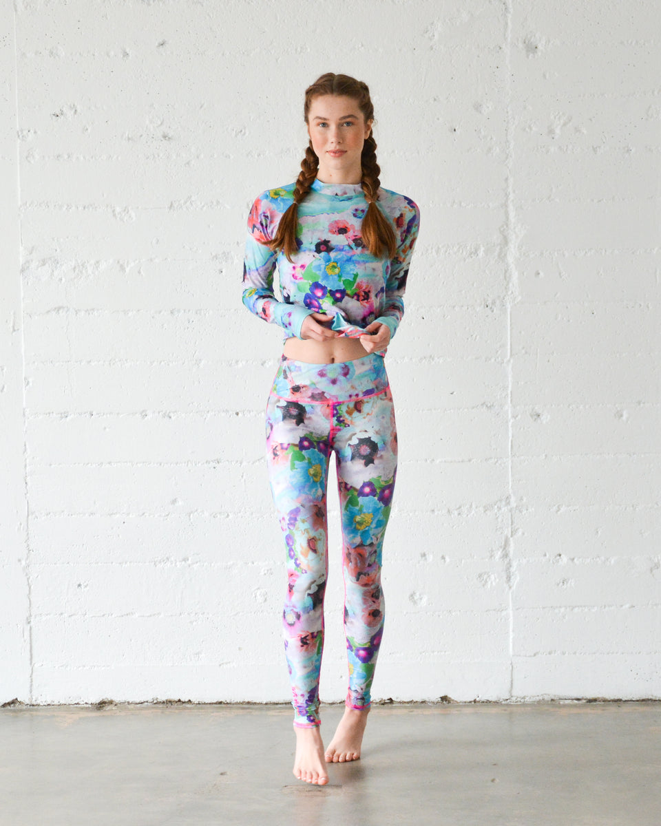 Aqua Bloom Sustainable Swim Leggings