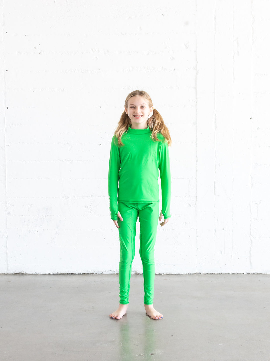 GIRL'S PULLOVER RASH - KELLY GREEN