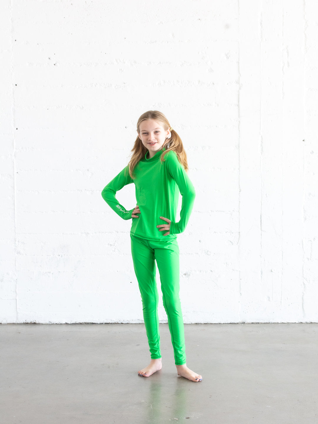 GIRL'S PULLOVER RASH - KELLY GREEN