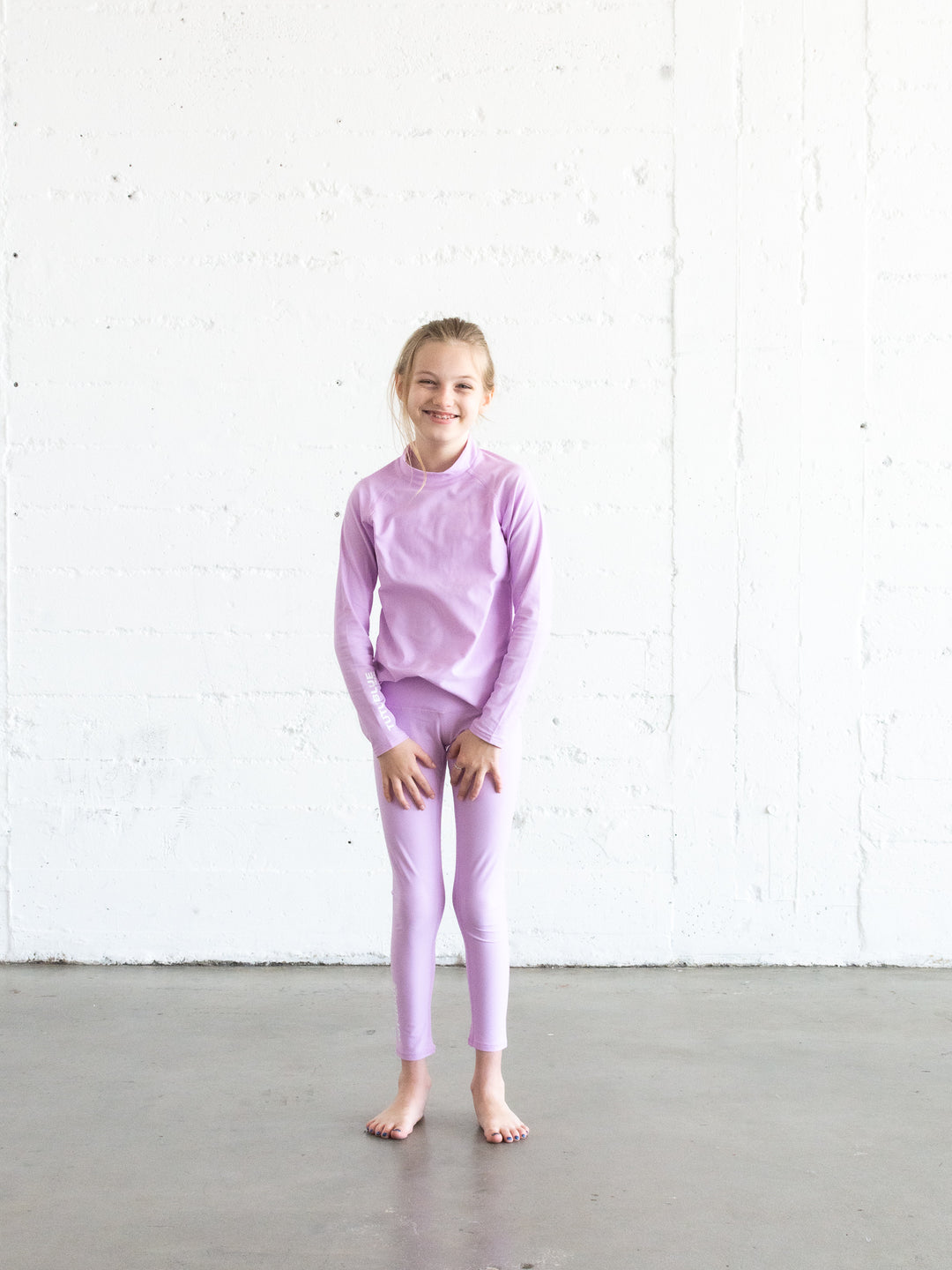 GIRL'S SWIM LEGGINGS - LAVENDER