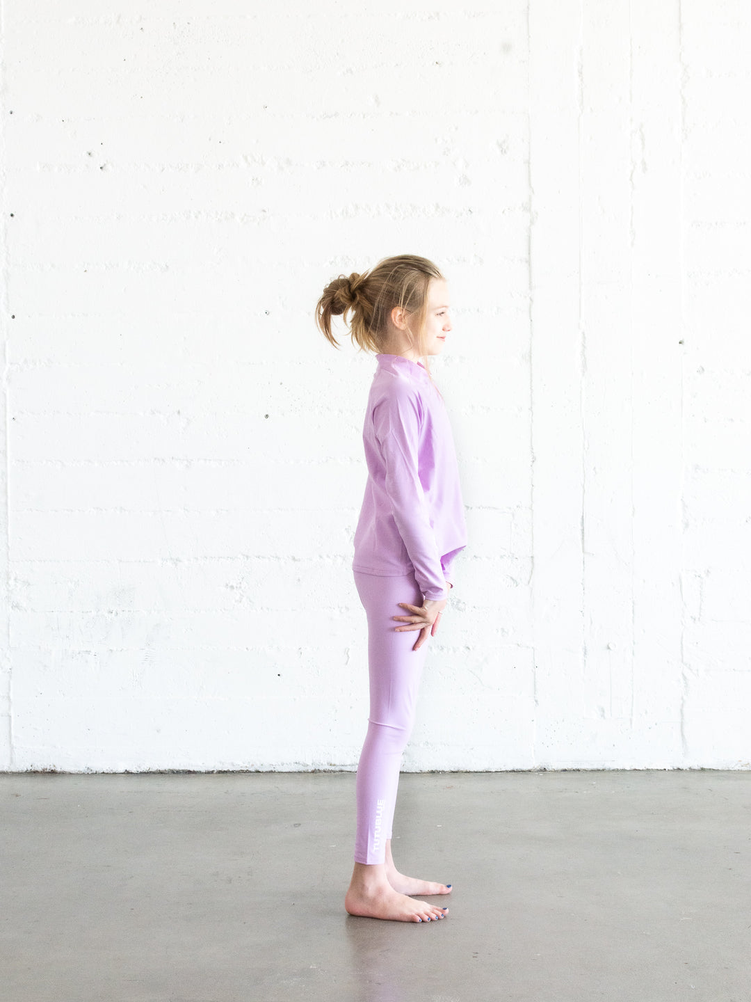 GIRL'S SWIM LEGGINGS - LAVENDER