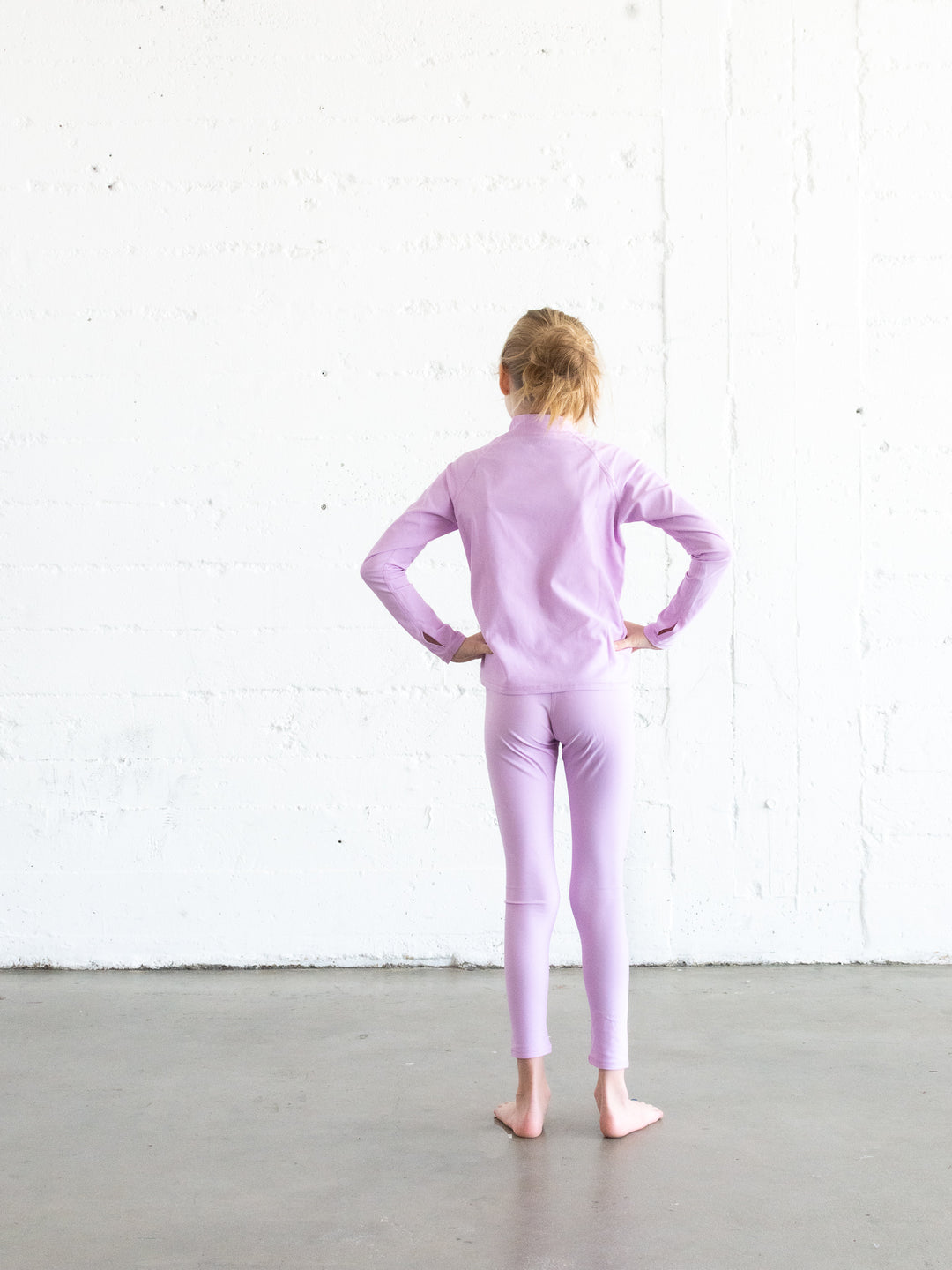 GIRL'S SWIM LEGGINGS - LAVENDER