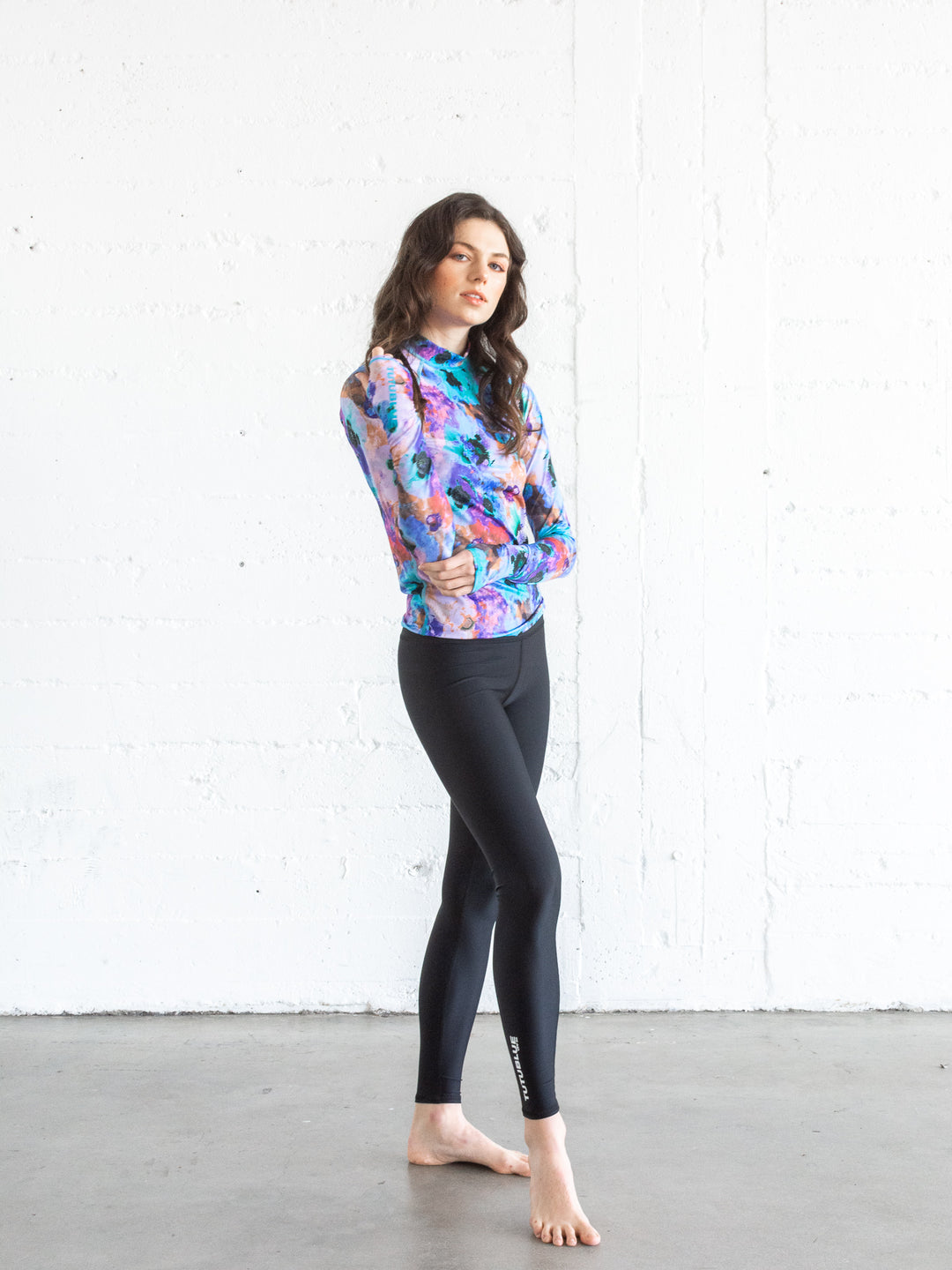 WOMEN'S PULLOVER RAGLAN - NEON BLUE POPPY