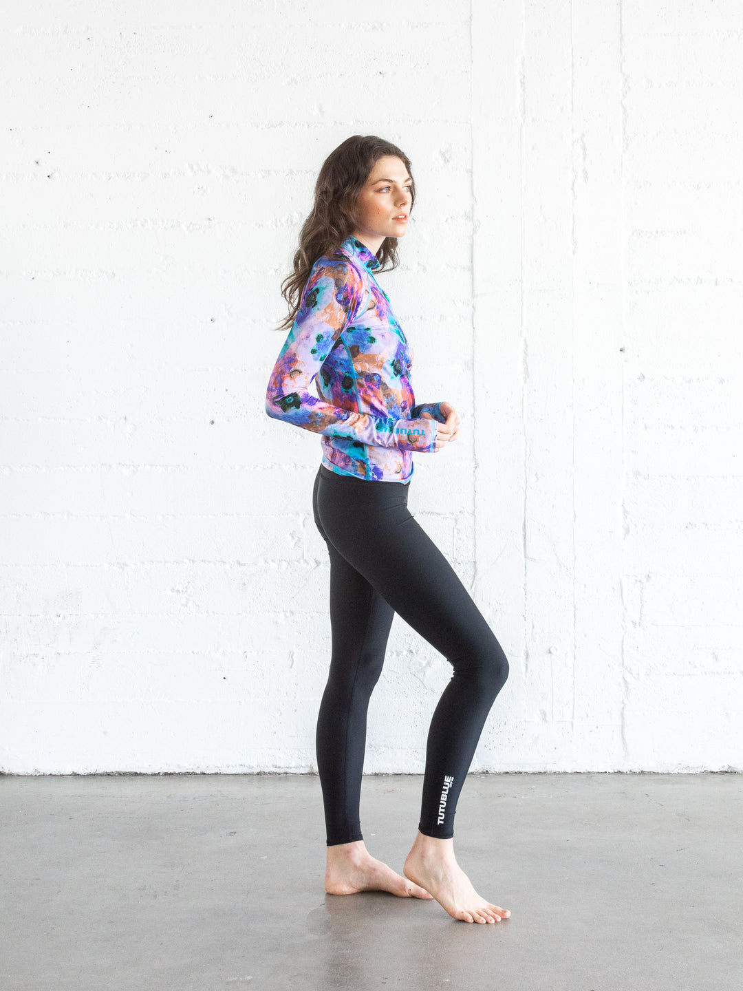 WOMEN'S PULLOVER RAGLAN - NEON BLUE POPPY