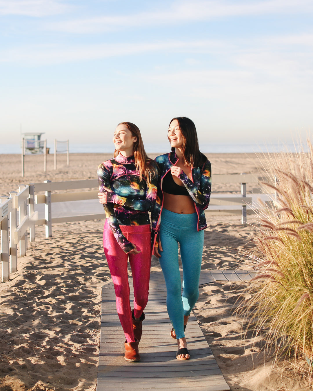 WOMEN'S SWIM LEGGINGS  - IN THE PINK