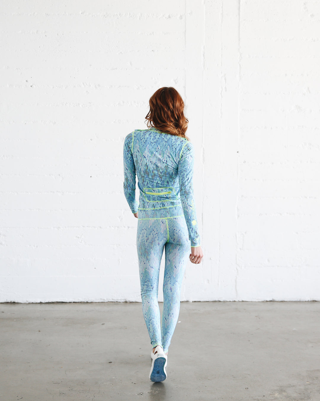 WOMEN'S SWIM LEGGINGS  - BLUE MOSAIC