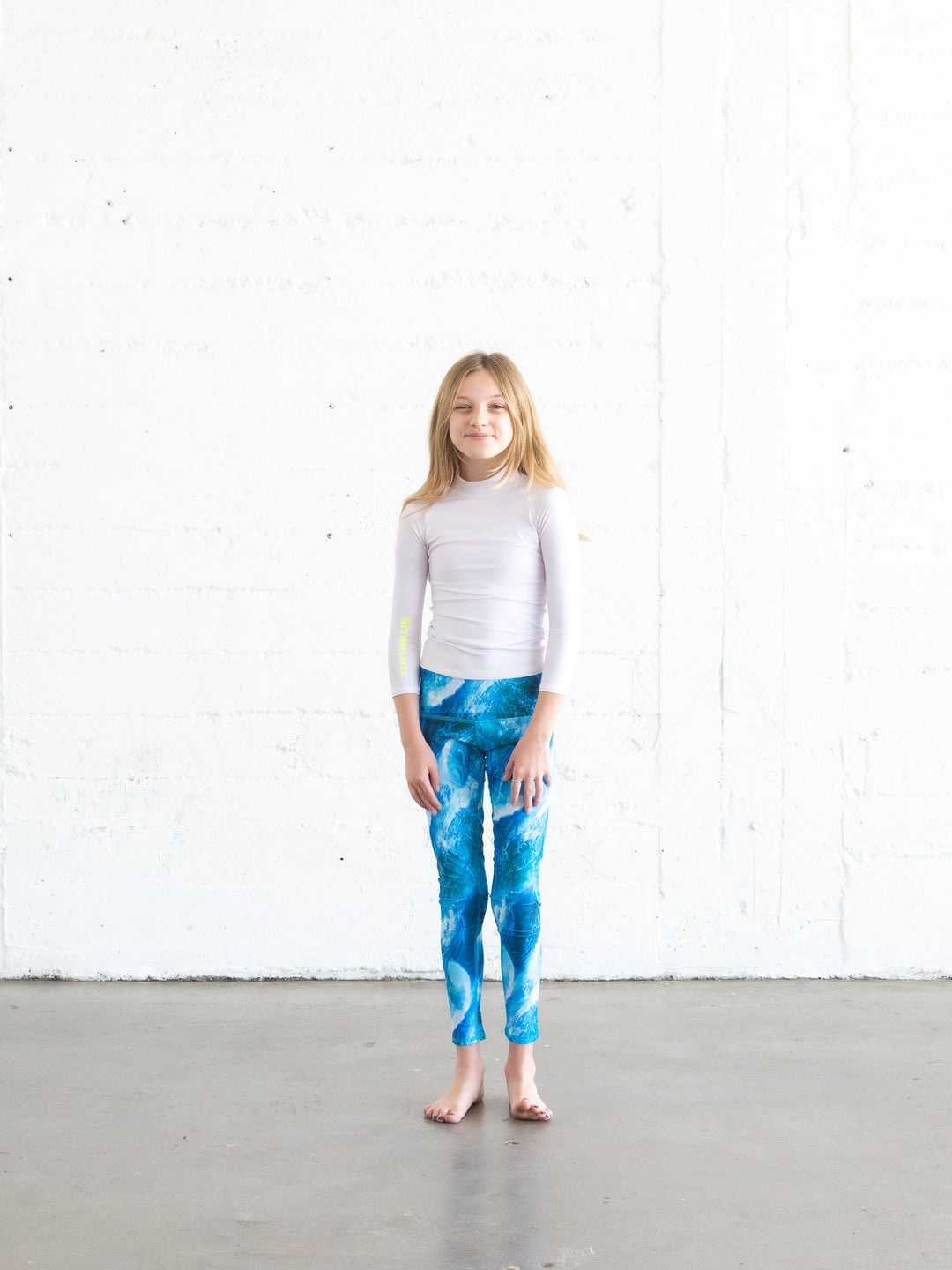 GIRL'S SWIM LEGGINGS - WAVES