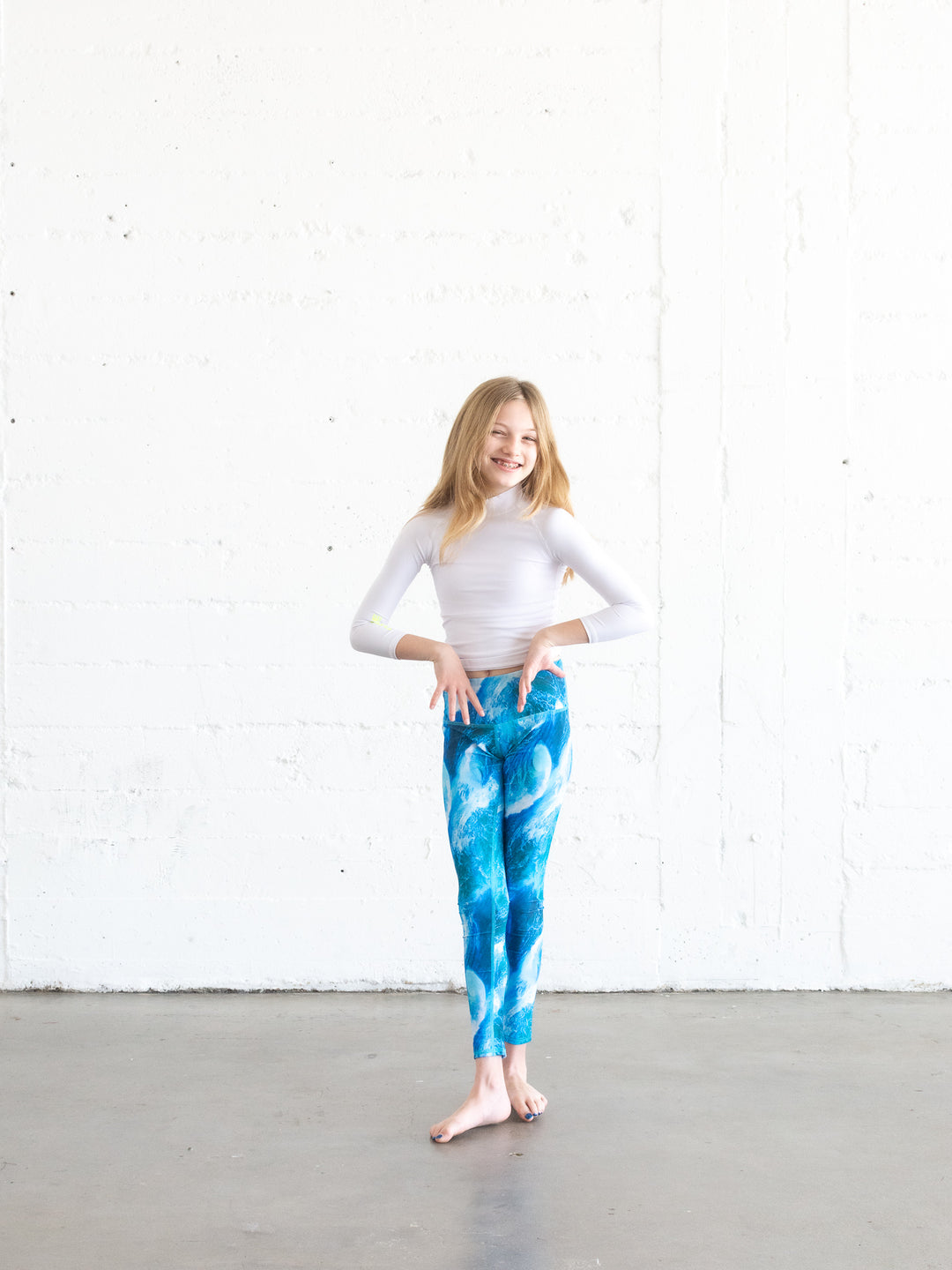 GIRL'S SWIM LEGGINGS - WAVES