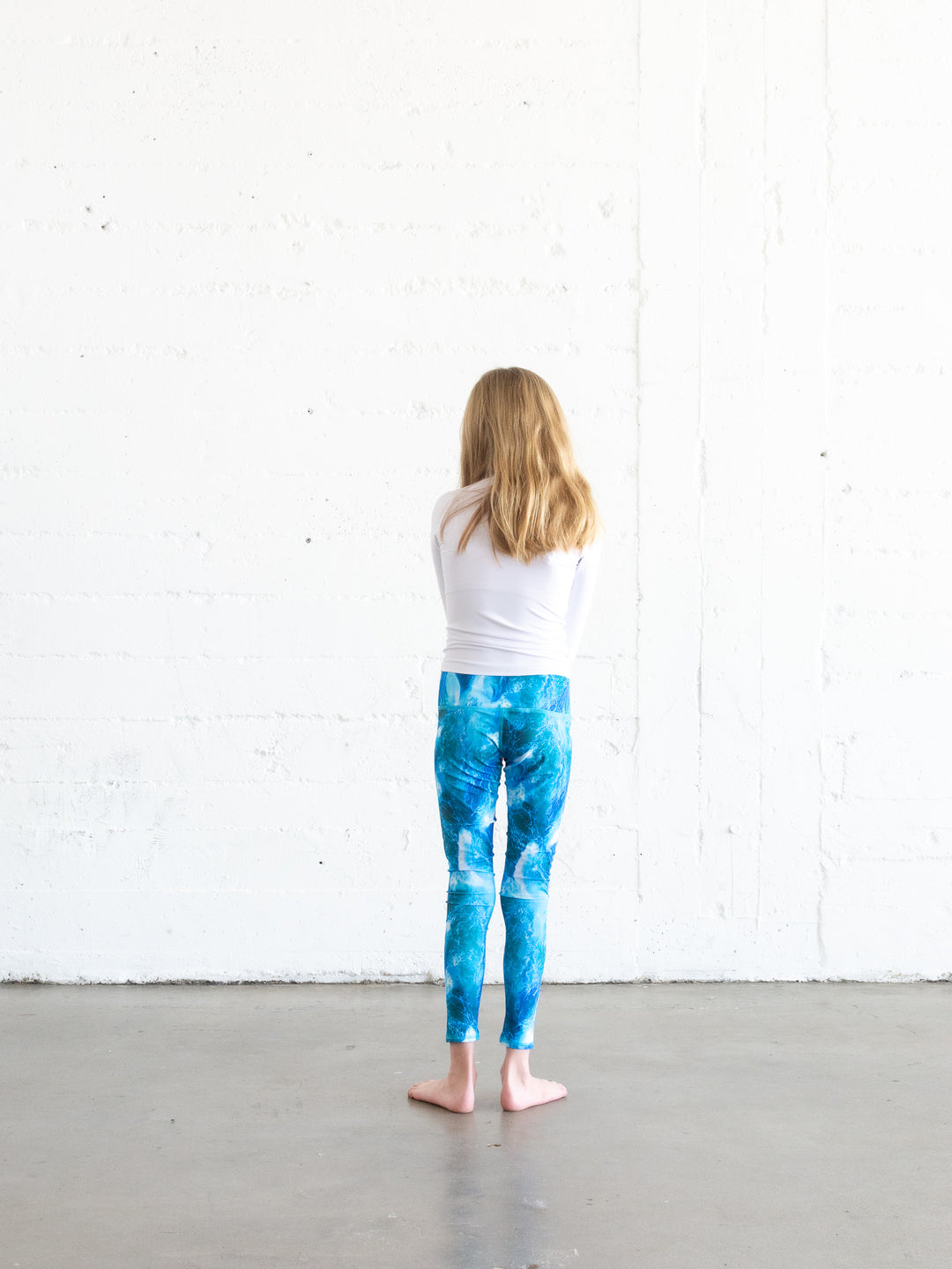 GIRL'S SWIM LEGGINGS - WAVES