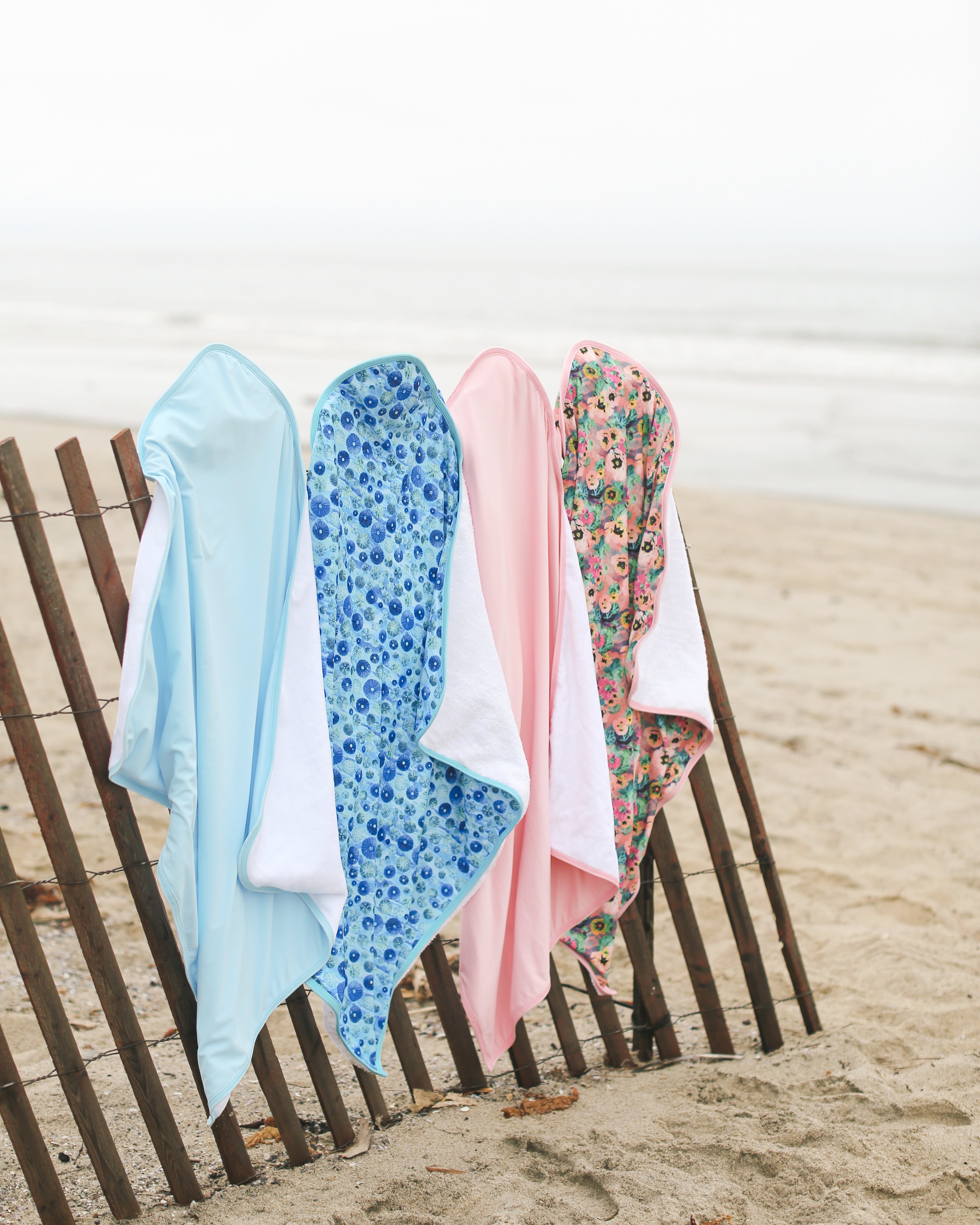 BABY BEACH TOWEL WITH HOODIE BABY PINK TUTUBLUE